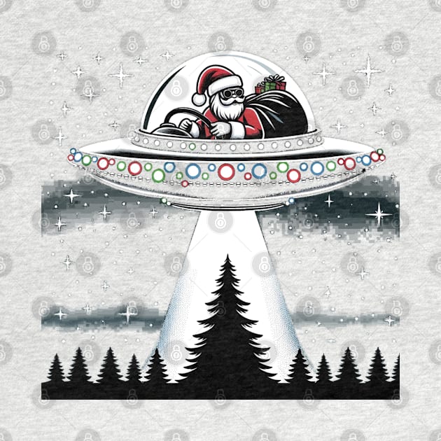 Santa in a UFO UAP by NebulaWave